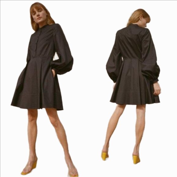 KHAITE Dresses & Skirts - KHAITE Amelie Long Sleeve Dress Black 6